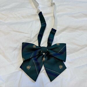Adjustable Pre-Tied Bow Tie Uniform Tie Novelty Crown Bowknot Necktie Plaid